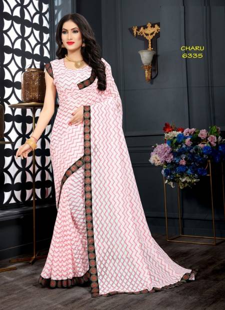 Chaaru Raschal Jecquard Woven Zari Work With Lace Border Casual Wear Saree Collection